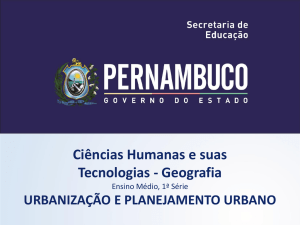 Urbanização e Planejamento Urbano