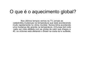 O que é o aquecimento global?