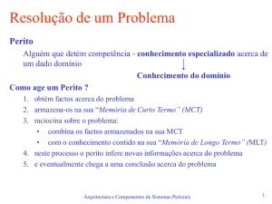 Arquitecturas e Componentes de Sistemas Periciais - Dei-Isep