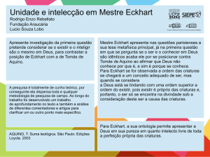 Unidade e intelecção em Mestre Eckhart Rodrigo - PRPPG