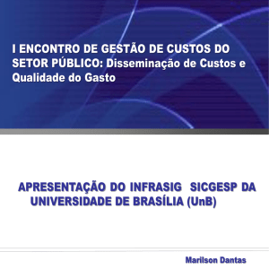 Infrasig - SICGESP da Universidade de Brasília