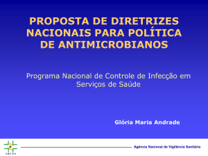 diretrizes nacionais para política de antimicrobianos