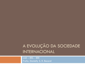 A evolução da sociedade internacional