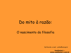 Do mito à razão