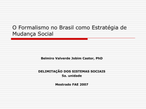O Formalismo no Brasil como Estratégia de