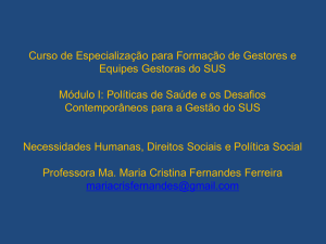 Política Social - Escola de Saúde Pública do Paraná