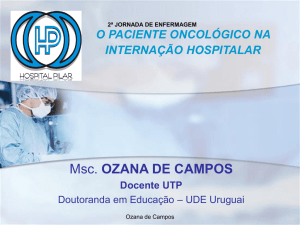 O Paciente Oncológico na Internação Hospitalar