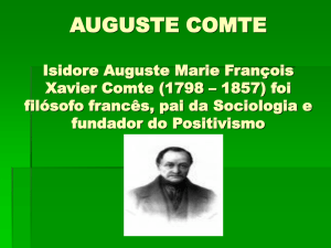 AUGUSTE COMTE - Professor André de Azevedo