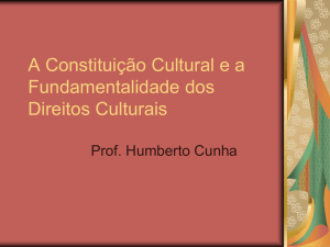 A Constituição Cultural