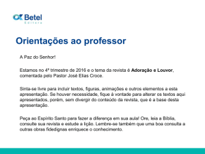 PAE | PPT - Editora Betel