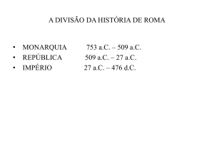 A divisão da história de roma