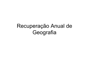 Recuperação Anual de Geografia