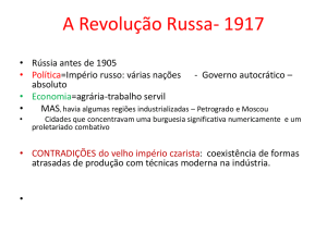A Revolução Russa- 1917