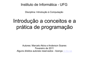 Exemplo de um algoritmo não numérico - INF