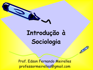 Sociologia - introdução