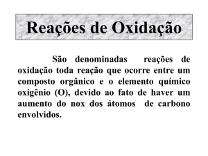 Reações de Oxidação