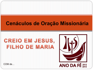 Diapositivo 1 - Missionários Combonianos