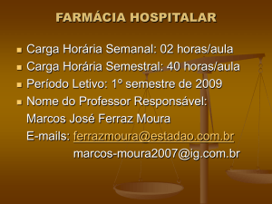 FARMÁCIA HOSPITALAR