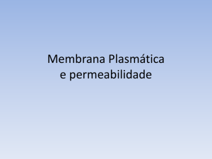 Membrana Plasmática e permeabilidade
