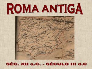 O mapa ao lado mostra a localização da cidade antiga de Roma. É