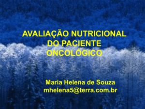 avaliação nutricional do paciente oncológico