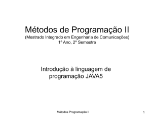 Métodos de Programação II (Mestrado Integrado em