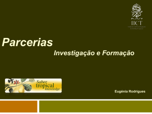 Diapositivo 1 - Instituto de Investigação Científica Tropical