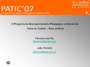 O Programa de Acompanhamento Pedagógico e Internet em Viana