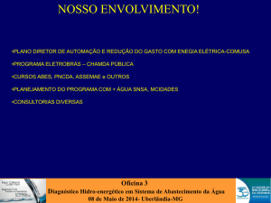 Oficina 3 Diagnóstico Hidro-energético em Sistema de