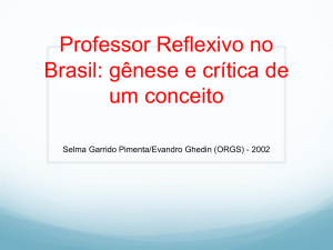 Professor Reflexivo no Brasil: gênese e crítica de um conceito