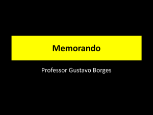 Memorando - Professor Gustavo Borges