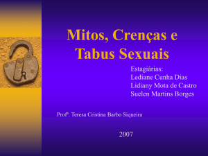 Mitos Tabus e Crenças Sexuais