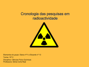 Cronologia das pesquisas em radioactividade