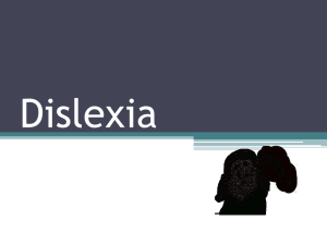 Dislexia - Agrupamento de Escolas de Vila Boim