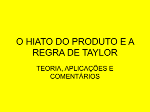 o hiato do produto e a regra de taylor