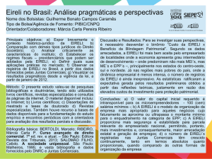 Eireli no Brasil: Análise pragmáticas e perspectivas Nome