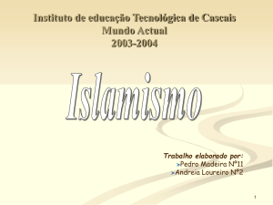Islamismo - IETC - Instituto de Educação Tecnológica de Cascais