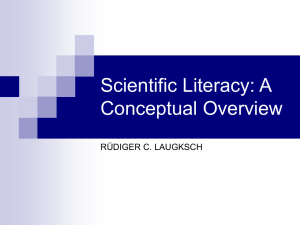 Scientific Literacy: A Conceptual Overview