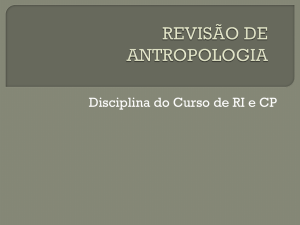 REVISÃO DE ANTROPOLOGIA