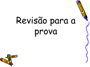 Revisão para a prova