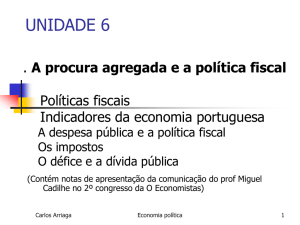 Indicadores da economia Portuguesa