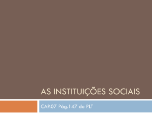 as instituições sociais