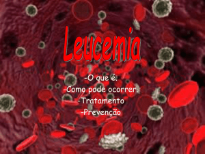 A palavra leucemia refere-se um grupo de cânceres