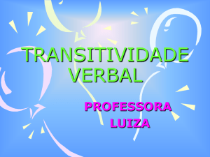 transitividade verbal