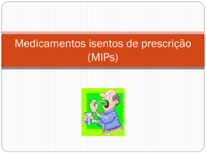 Medicamentos isentos de prescrição (MIPs)