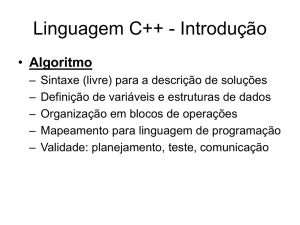 Linguagem C++ - Introdução