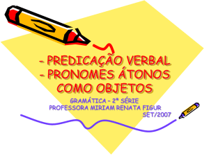 PREDICAÇÃO VERBAL