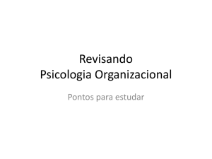 Revisando Psicologia Organizacional