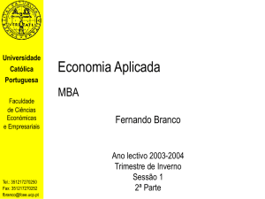 (I) Economia Aplicada MBA - Universidade Católica Portuguesa