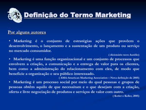 Definição do Termo Marketing